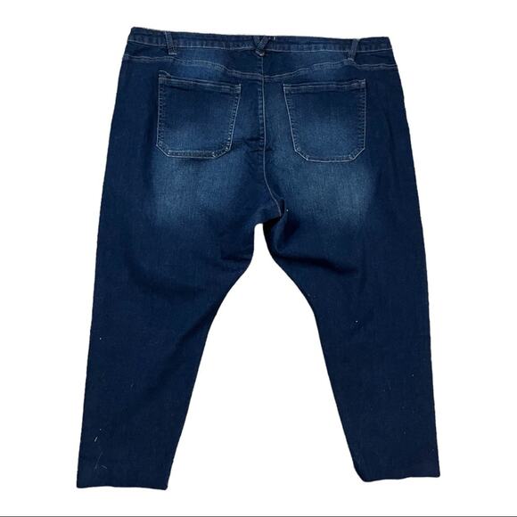 Democracy Jeans Seamless Ankle Skimmer High Rise Dark Wash Women's Size 22 Plus - Picture 3 of 8